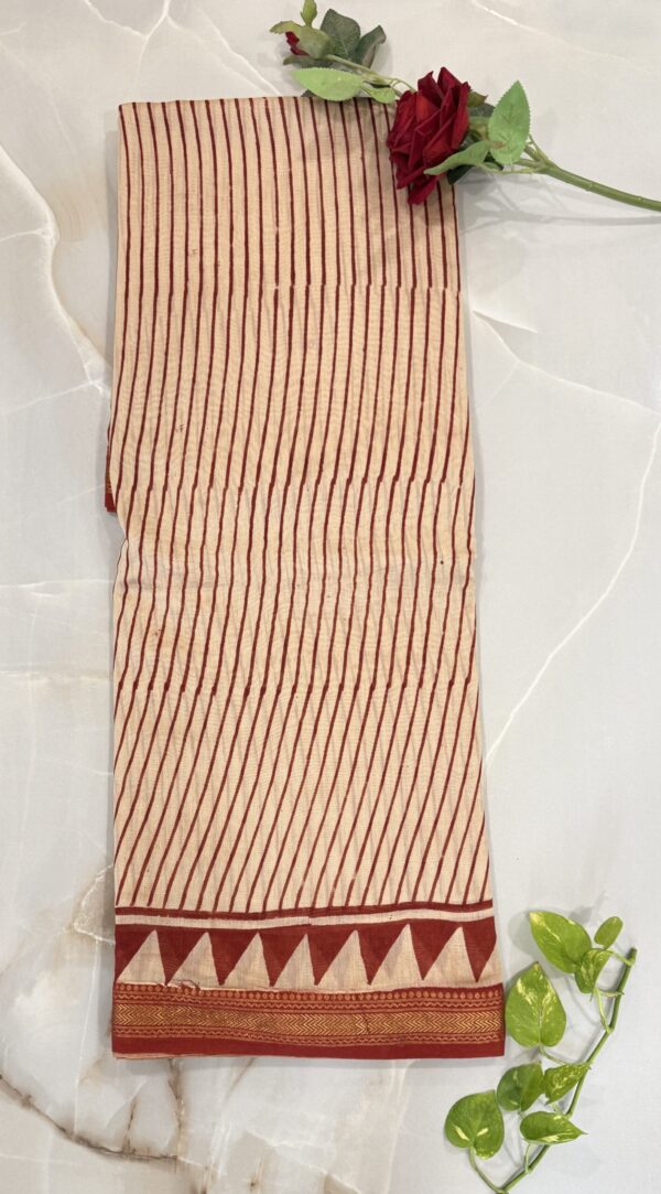 Heritage Orange Maheshwari Saree