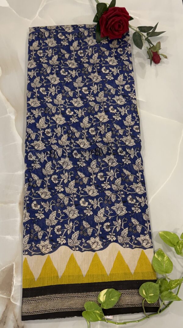 Sky Bloom Maheshwari Saree